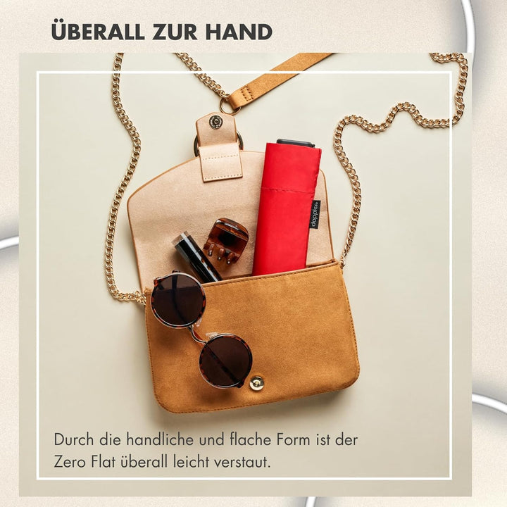 Doppler Taschenschirm Zero,99 Flat I Ultra leichter Regenschirm I Kleiner Schirm I Mini Regenschirm