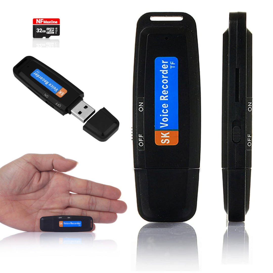 Voice Recorder, Mini-Sprachrekorder, tragbar, 32 GB, USB-Audioaufnahme, ideal für Meetings, Intervie