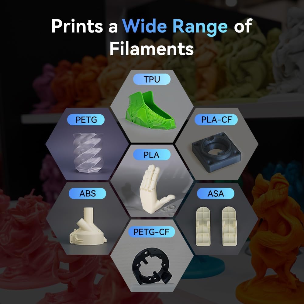 FLASHFORGE Adventurer 5M 3D Drucker, Voll Auto-Kalibrierungsdruck mit 1-klick Max 600mm/s Geschwindi