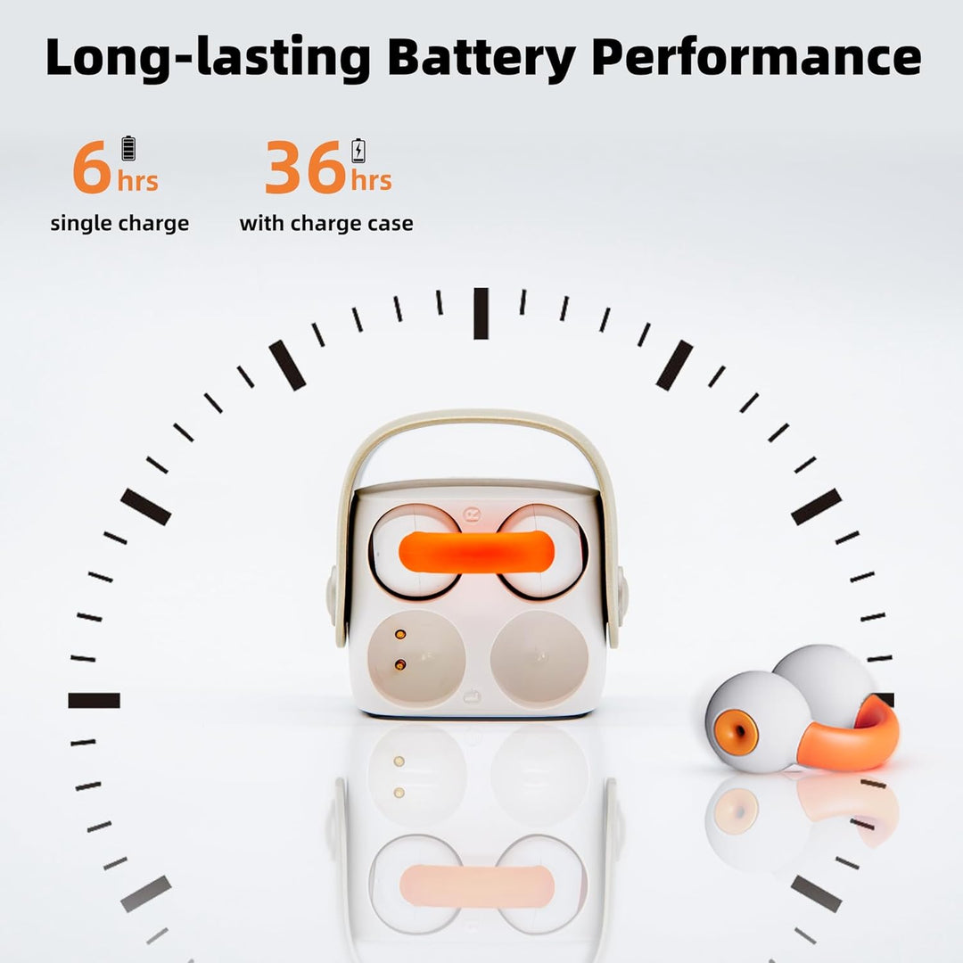 Open Ear Kopfhörer, Bluetooth 5.3 Wireless Kopfhörer, 36 Stunden Laufzeit, 4g pro Ohr, geringes Scha