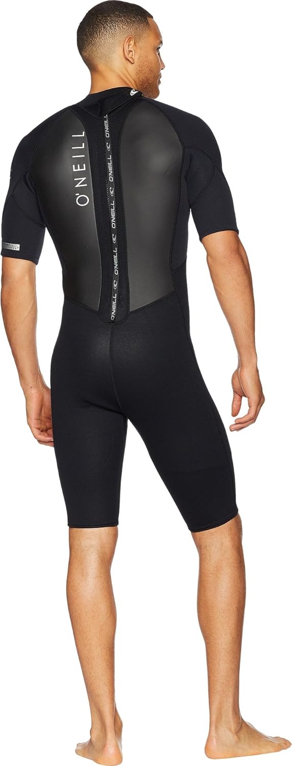 O'Neill Herren Reactor-2 Neoprenanzug mit Reissverschluss hinten, kurzärmelig, 2 mm L schwarz / schw