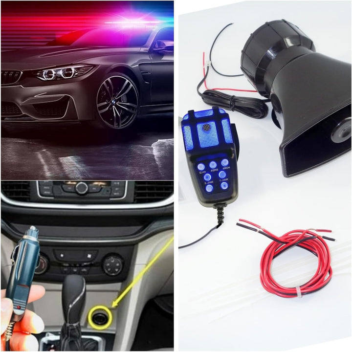 Autohupe Car Horn 7 Ton Alarm Hupe Einfache Verbindung Auto Zigarettenanzünder 135db Notfall Sound V
