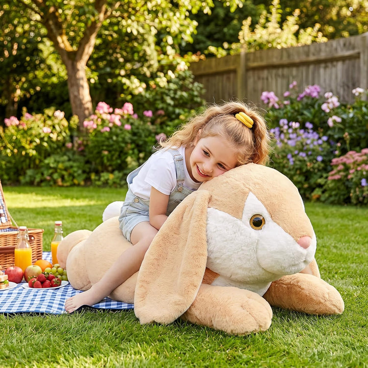 IKASA Gross Hase Stofftier Riesen Kuscheltier,78cm Gross Plüschtier Süsse Riesige Flauschige Weich J