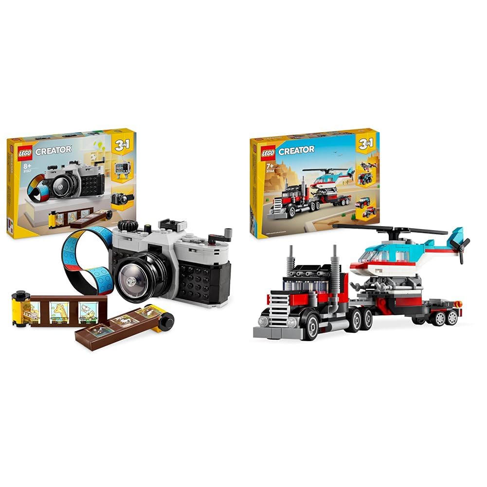 LEGO Creator 3in1 Retro Kamera Spielzeug mit 3 Modellen für Mädchen und Jungen & Creator 3in1 Tiefla