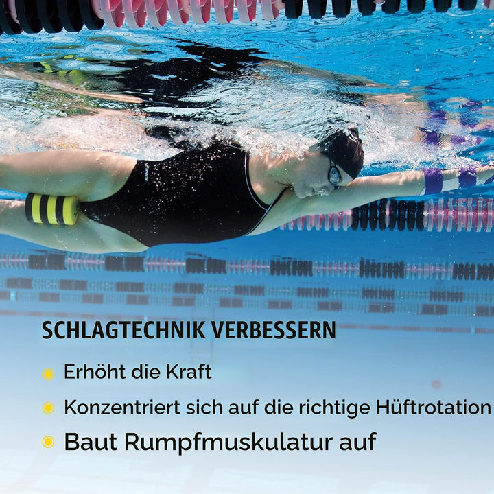 Finis Pull Buoy Foam Ages 12, Yellow/Black, One Size, 0616323200760