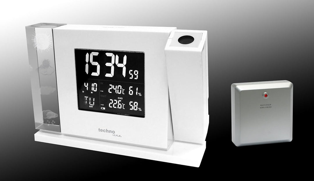 WT 643 Premium-Projektionswecker mit Vorhersage von Wettersituationen und Anzeige von Innen- und Aus