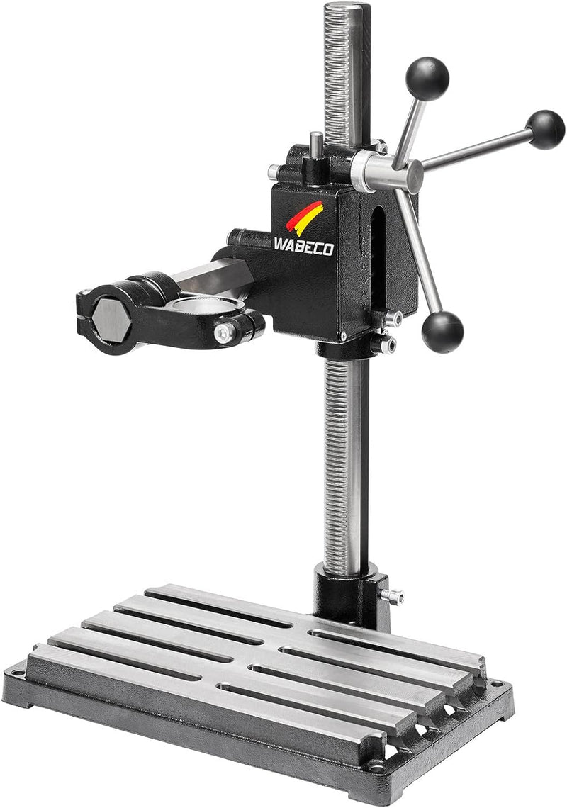 WABECO Bohrständer Fräsständer BF1240 mit 3-Speichen Drehkreuz Z-Achse vertikal/horizontal Säule 500