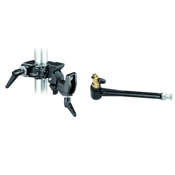 Manfrotto Doppel-Super Clamp 90¢ & Auslegerarm für Superclamp Bundle mit Auslegerarm für Superclamp,