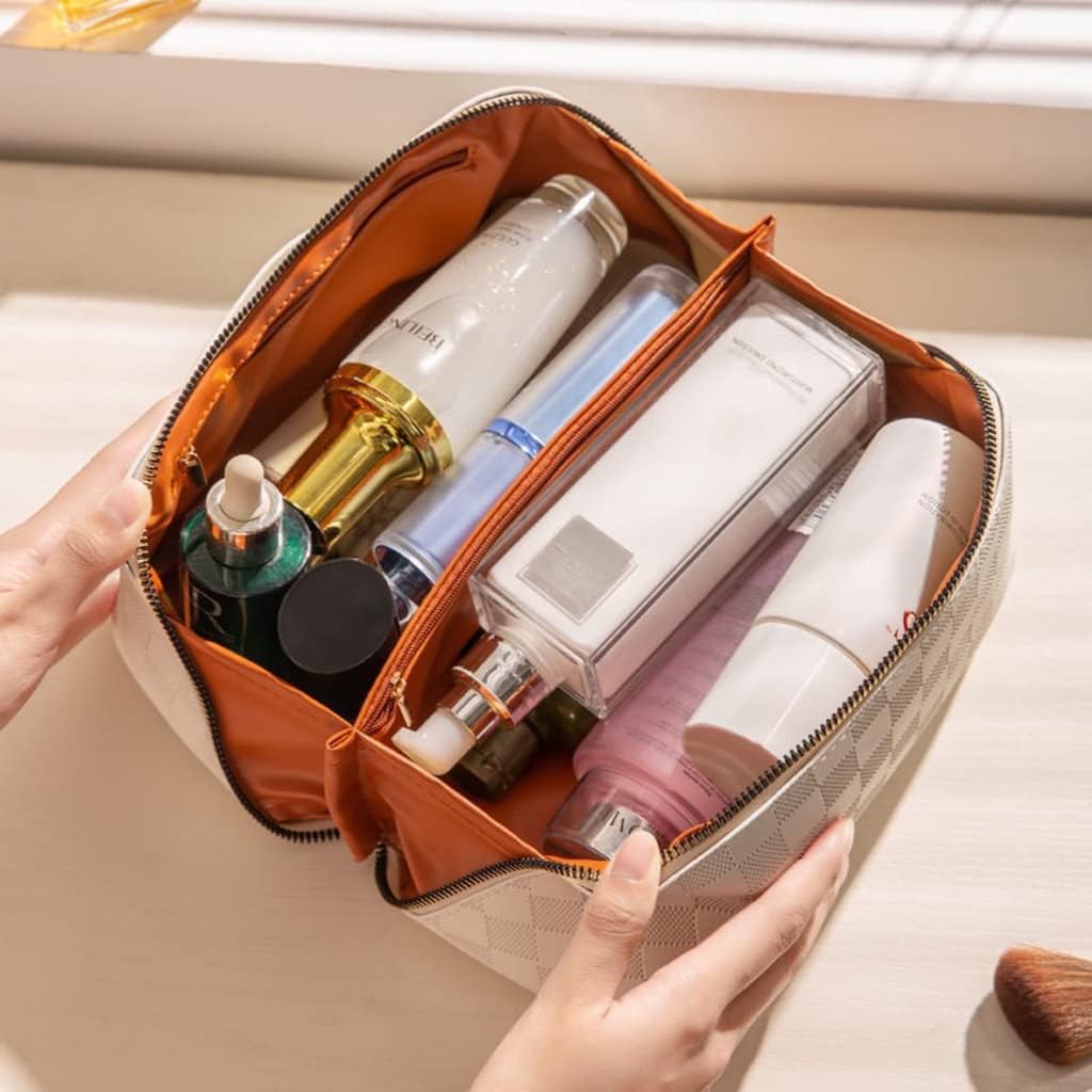 Grosse tragbare Make-up-Tasche, tragbare Reise-Kosmetiktasche für Frauen und Mädchen, Geschenk, Make