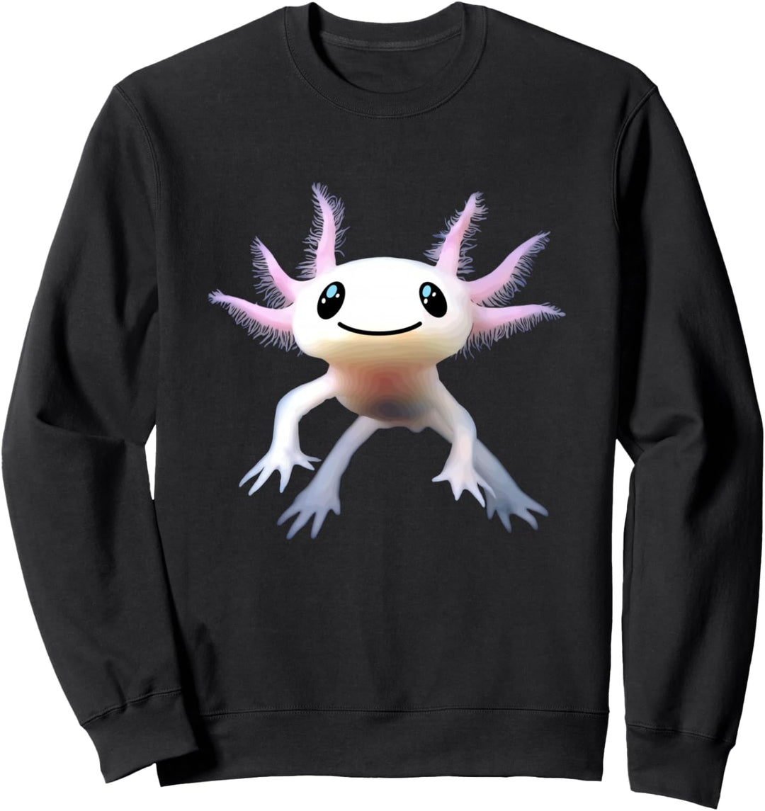 Cooles Axolotl Design mit grossen süssen Augen Sweatshirt