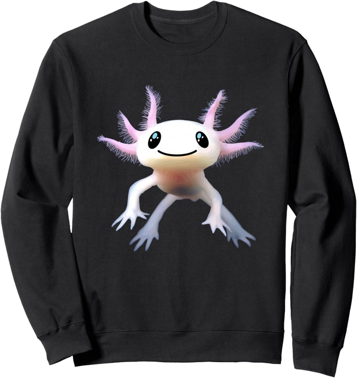 Cooles Axolotl Design mit grossen süssen Augen Sweatshirt
