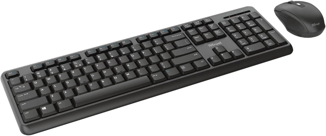 Trust 23945 TRU23945 ODY Silent Wireless Deskset Kabellos Tastatur, Maus-Set Deutsch, QWERTZ Schwarz