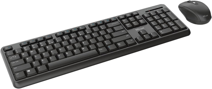 Trust 23945 TRU23945 ODY Silent Wireless Deskset Kabellos Tastatur, Maus-Set Deutsch, QWERTZ Schwarz