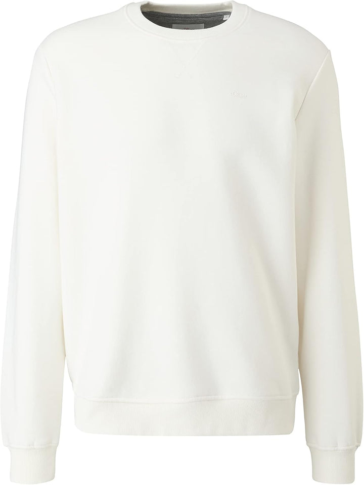 s.Oliver Herren Sweatshirt Langarm XXL Weiss, XXL Wei&#xDF;