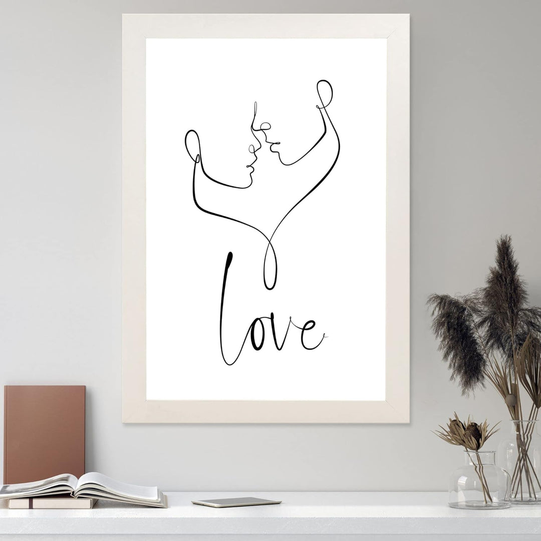 MONFRAME Bilderrahmen Modern - 80x100 cm - Weiss - mit Acrylglas 80x100 cm Weiss, 80x100 cm Weiss
