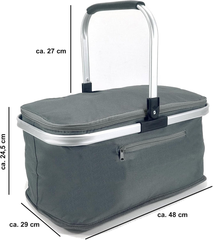 2 Stück KÜHL EINKAUFSKORB Thermo mit Deckel Kühlkorb Faltkorb Kühltasche Korb Thermokorb Kühlbox Iso