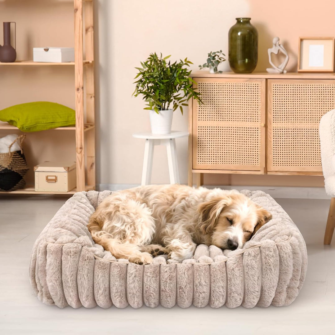 Katzenbett, Quadratisches Katzennest Haustierbett Tierbett Kleine Hundebett Waschbarer Flauschiges H