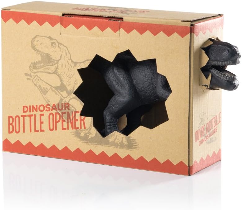SUCK UK Dinosaurier-Flaschenöffner - Gusseisen, Schwarz, Dinosaurier-Flaschenöffner