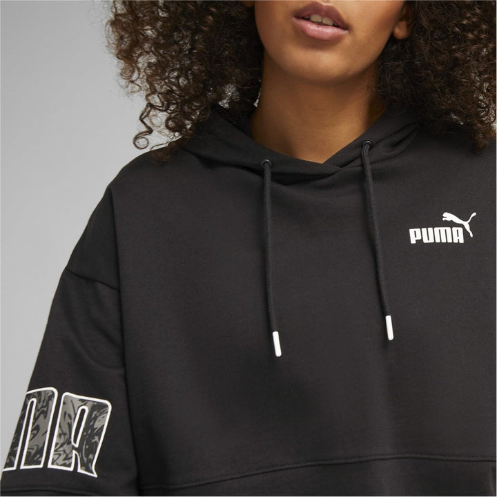 PUMA Power Colorblock Sommer Hoodie für Damen S Puma Schwarz, S Puma Schwarz