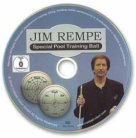 Jim Rempe Pool-Trainingsball 57,2mm Aramith inkl. DVD und Buch
