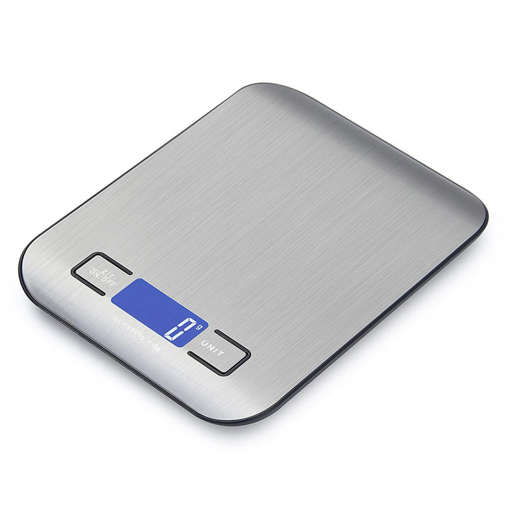 Herzberg HG0413 Elektronische Küchenwaage, Kapazität 5 kg, LCD-Display, mehrere Einheiten, Zählfunkt