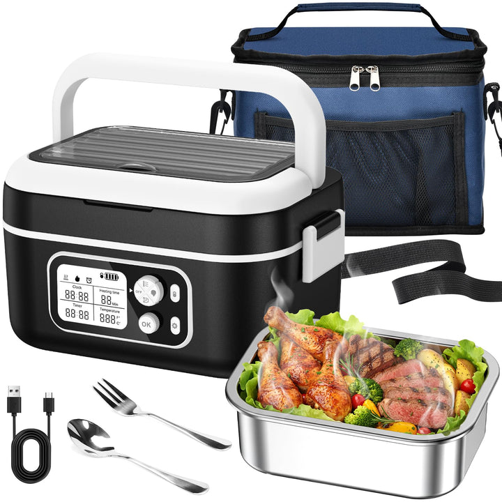 Elektrische Lunchbox 100W, Electric Lunch Box 1,5L Heat Box Isolierte Wärmebox automatischer Aufheiz