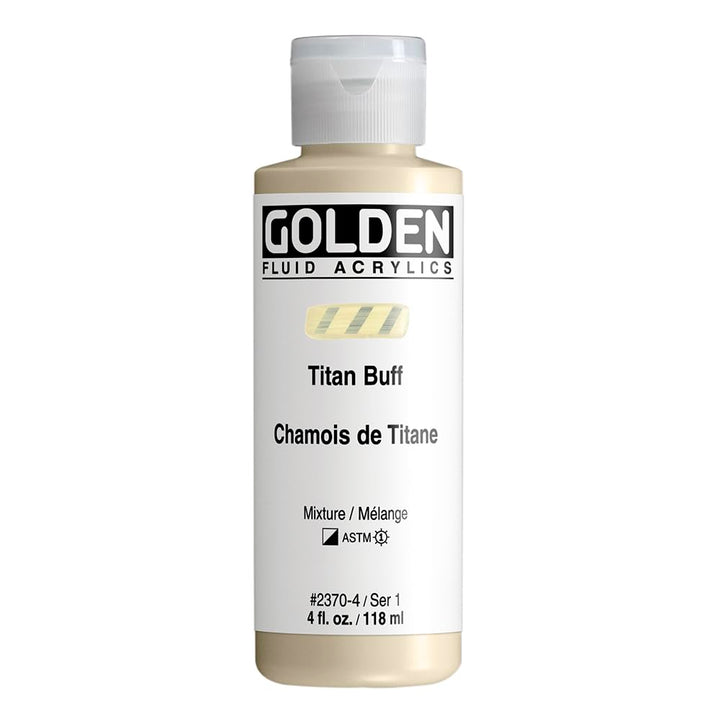 Golden Fluid Acrylics Acrylfarbe, 118 ml, Weiss (Titan Buff), Buff