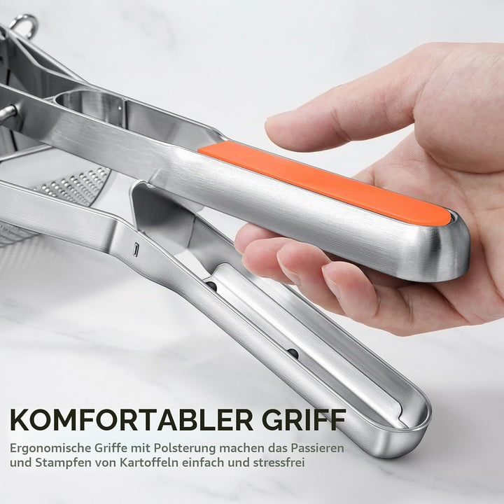 Kartoffelpresse, Sopito Kartoffelpresse Edelstahl Essen Obst und Gemüse kartoffelstampfer für Cremig