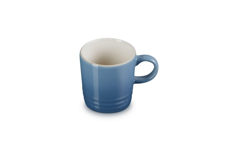LE CREUSET Espressotasse aus Steinzeug, 100 ml, Chambray, 70305104340099 Blau 100 ml Espressotasse a