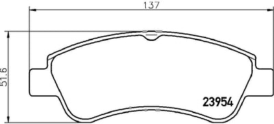 HELLA PAGID 8DB 355 011-071 Bremsbelagsatz - T1422 - Dicke/Stärke: 19mm - Bremssystem: Bosch - nicht