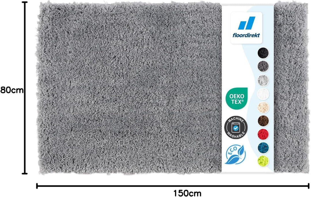 Floordirekt Badematte Sky - Badezimmerteppich - Weicher, dichter Hochflor - Rutschhemmend & Schnell