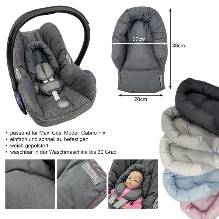 BAMBINIWELT Kopfpolster Kopfkissen für Babyschale kompatibel mit Maxi Cosi Modell Cabrio Fix und Cit