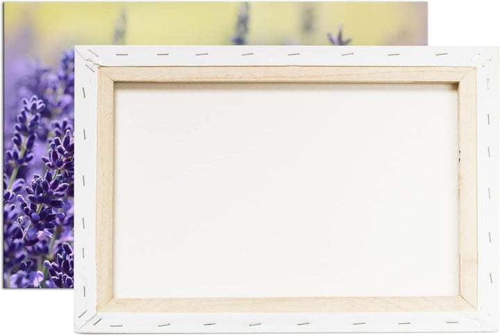 deyoli Bienen im blühenden Lavendel Format:90x60 cm als Leinwandbild, Motiv fertig gerahmt auf Echth