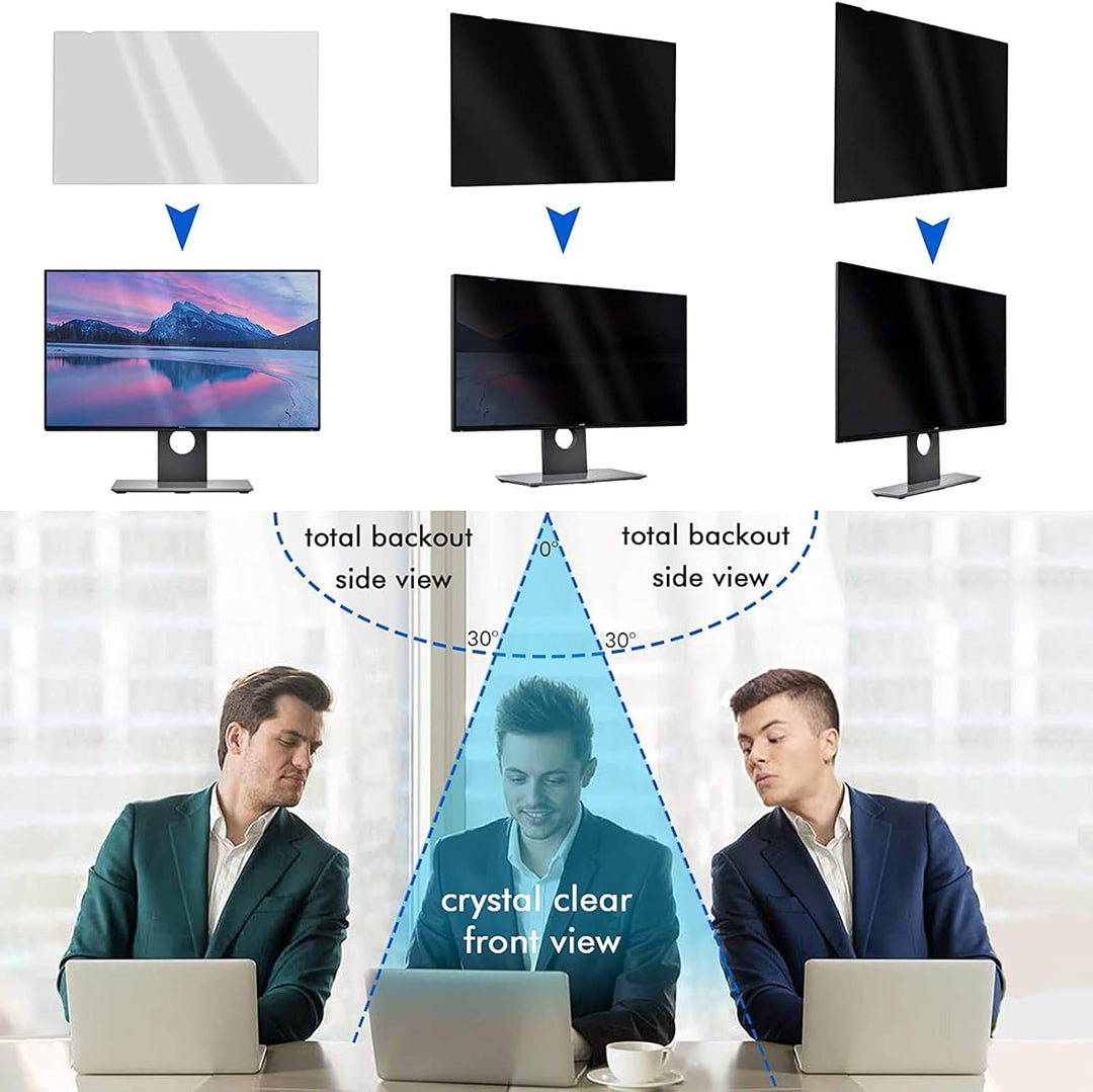 PUSOKEI 22 Zoll Computer Privatsphäre Bildschirm für 16:10 Seitenverhältnis, 2 Pack Anti-Blend Blue