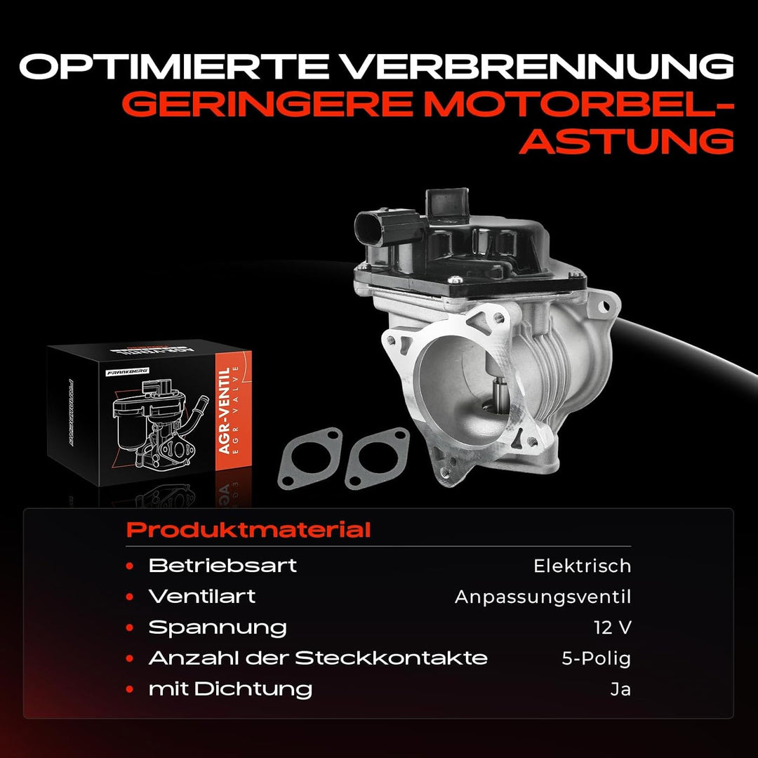 Frankberg AGR-Ventil Kühler Abgasrückführung für A-m-a-r-o-k C-r-a-f-t-e-r 30-35 30-50 2.0 TDI Diese