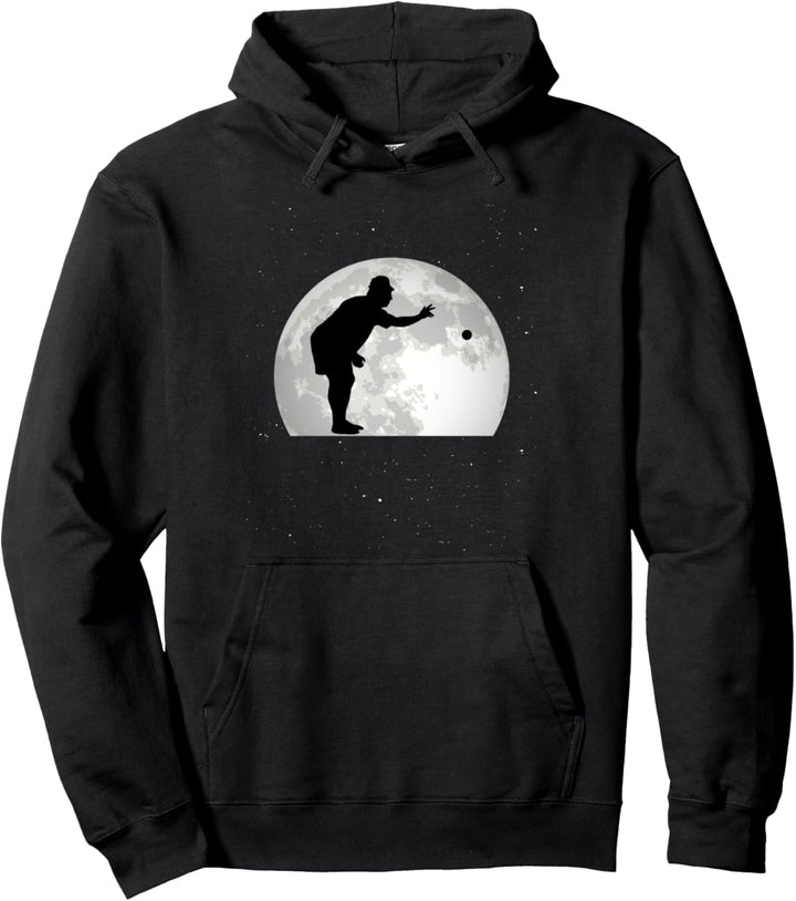 Boccia Mond Bocciakugel Boulespeler Boule Pullover Hoodie