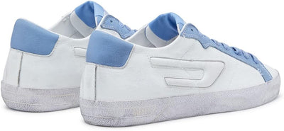 Diesel Herren Leroji Sneakers 35 EU White Placid Blue H9474 Low, 35 EU White Placid Blue H9474 Low