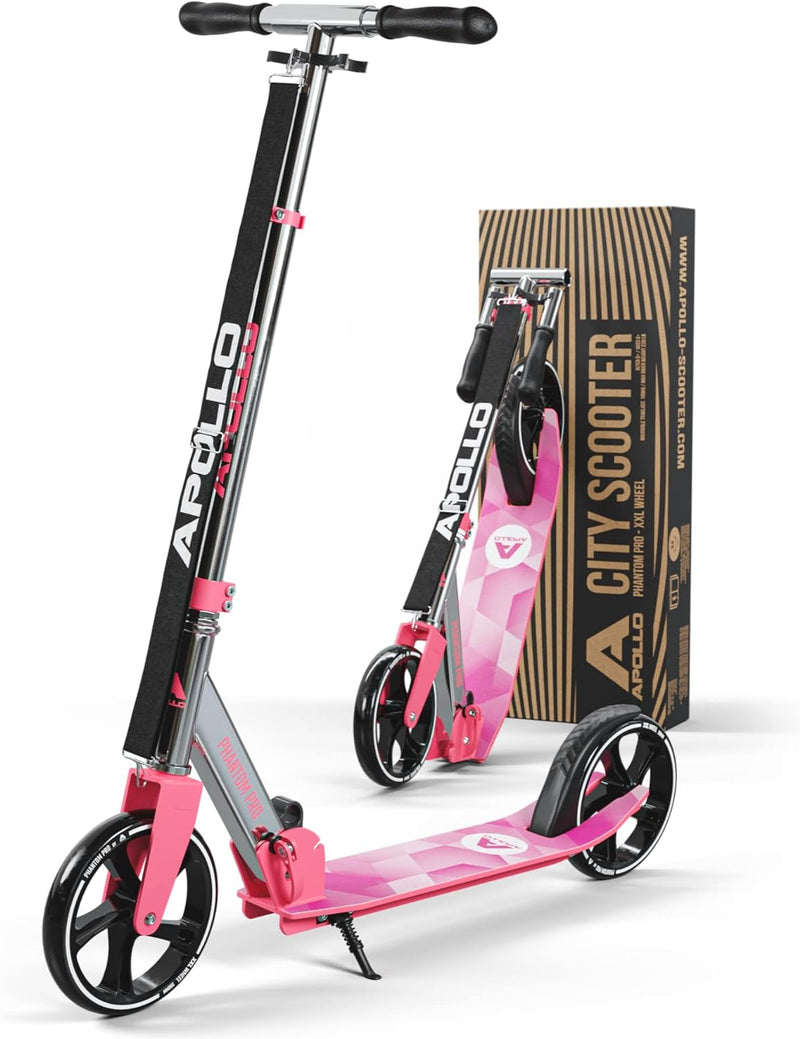 Apollo XXL Wheel Scooter - Phantom Pro Cityroller | Klappbarer City Roller für Kinder | Höhenverstel