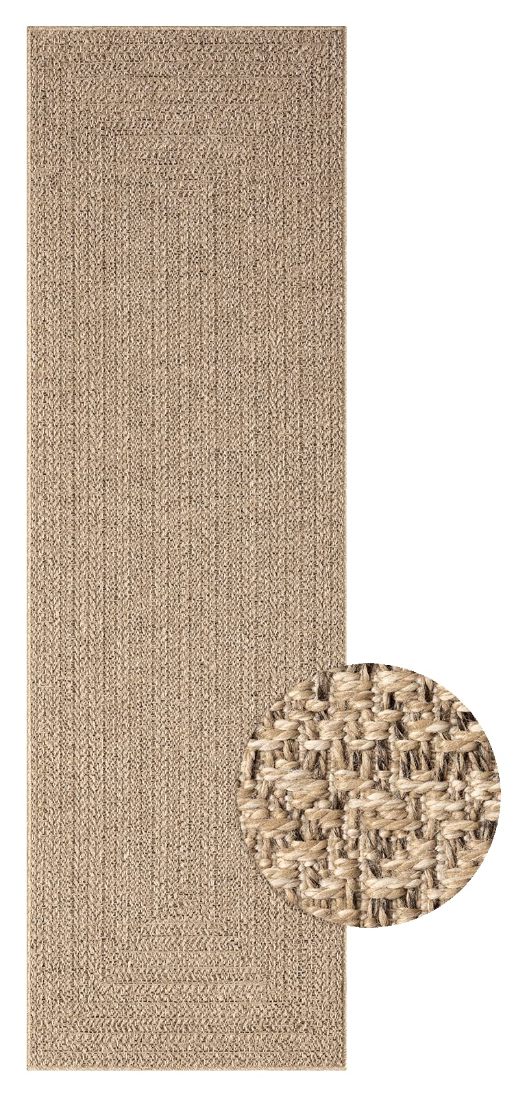 Mia´s Teppiche Soil - wetterfester In- und Outdoor Teppich im Natürlichem Jute-Look, wetterfest, gee