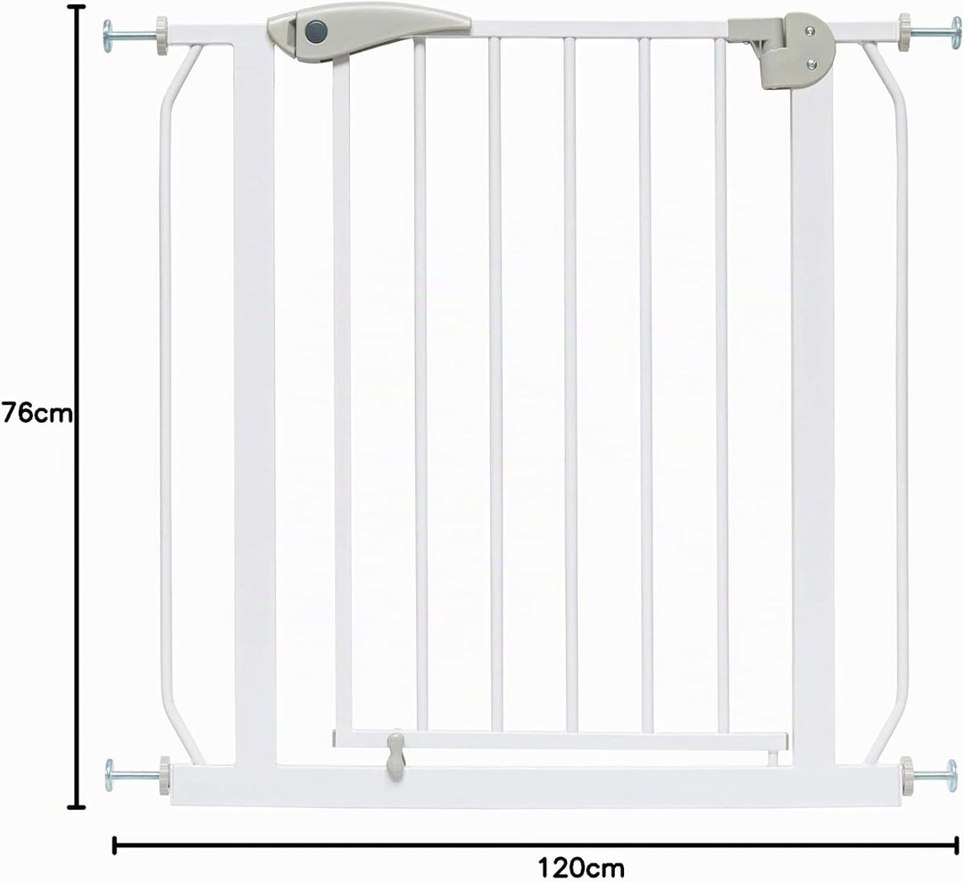 ib style® Berrin ! PREISSIEGER ! Treppengitter 58-175cm | Türschutzgitter | Ohne Bohren | 90° Stop |