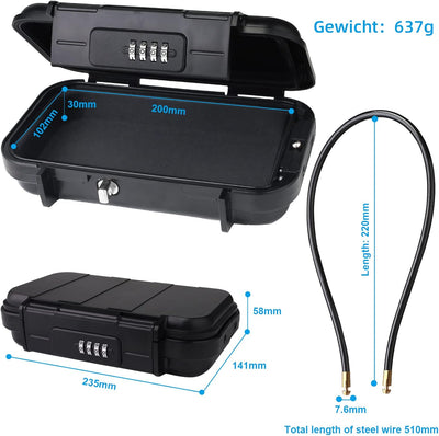 NBYT-Kombinations- tragbarer Safe, Geldkasten, Strand Safe, Strand Wertsachen Safe, Code veränderbar