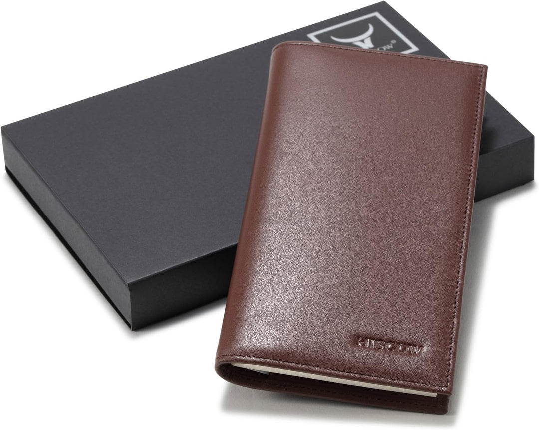 HISCOW Damen Classy Standard-scheckbuchumschlag mit kostenloser Divider - italienisch Kalbsleder ein