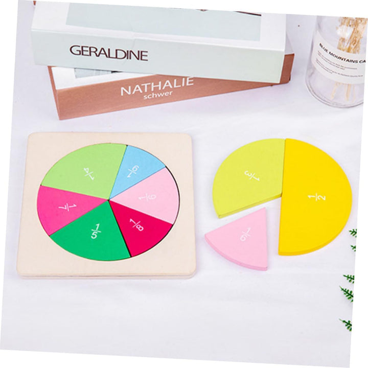 BESTonZON Buntes Holz bruchkreis lernspielzeug für Vielseitige Bruchscheiben zur Anschaulichen Mathe