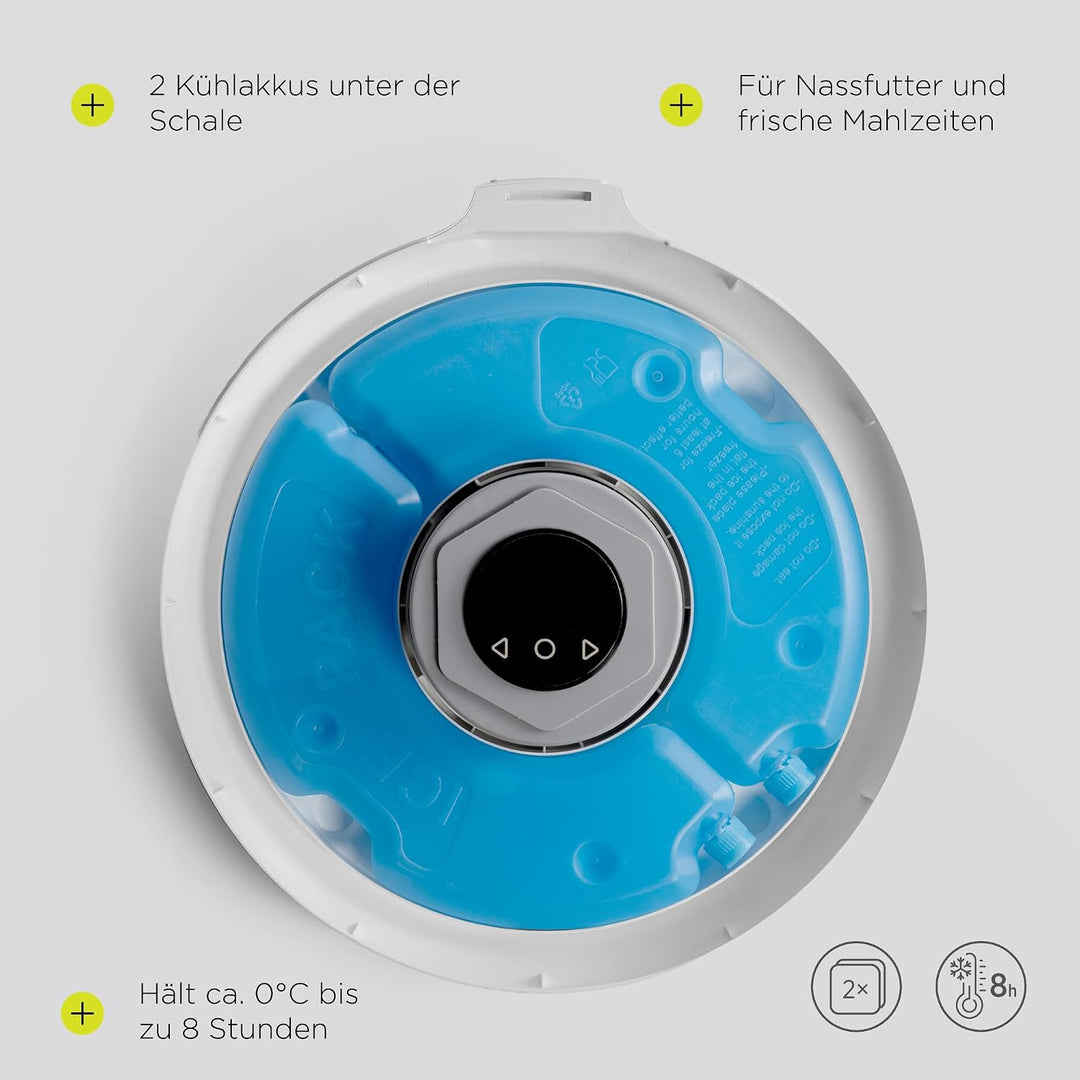 Nube Futterautomat Katze Nassfutter, Mit Kuehlung, Wi-Fi Smart App Und Manuelle Steuerung, 6 Kammern