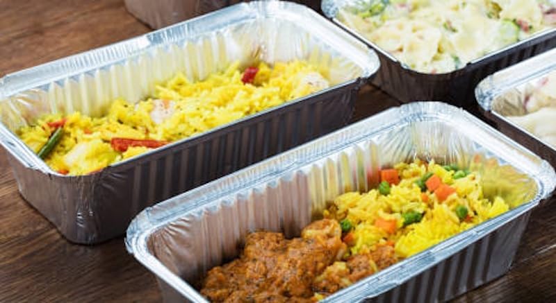 Miamex 100 Einwegschalen aus Aluminium mit Deckel zum Transport von Lebensmitteln – Einfrieren – Koc