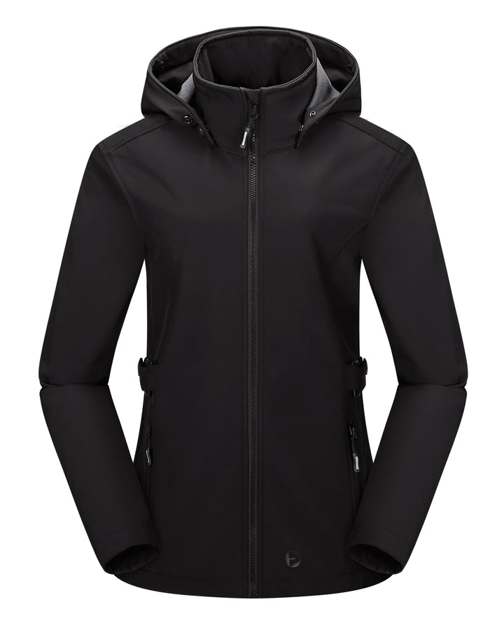 Outdoor Ventures Damen Softshelljacke Kurze Gefütterte Funktionsjacke Wasserdichte Übergangsjacke mi