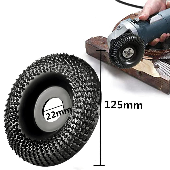 Holz Schleifscheibe für Winkelschleifer 125mm Raspelscheibe Holzschnitzscheibe KettensägeScheibe,Wol