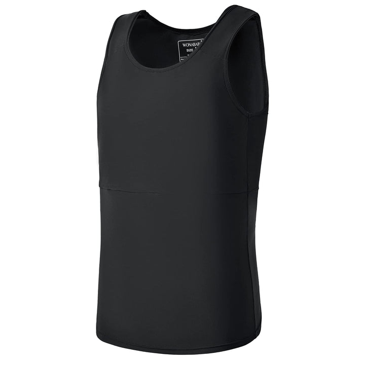 Wonababi Brustbinder, Binder Trans mit Ultraflachem Tank Top FTM Binder für Gynäkomastie Kompression