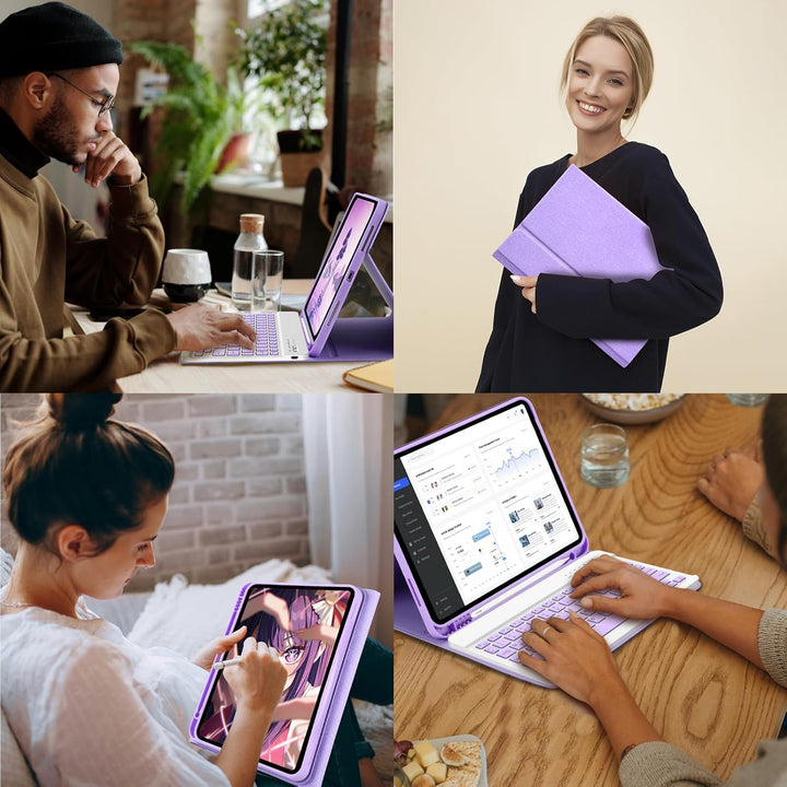 Tastatur Hülle für iPad Air 11"(M2&amp;M3) 2024/2025/iPad Air 5 Gen 2022/iPad Air 4 Gen 2020 10.9&