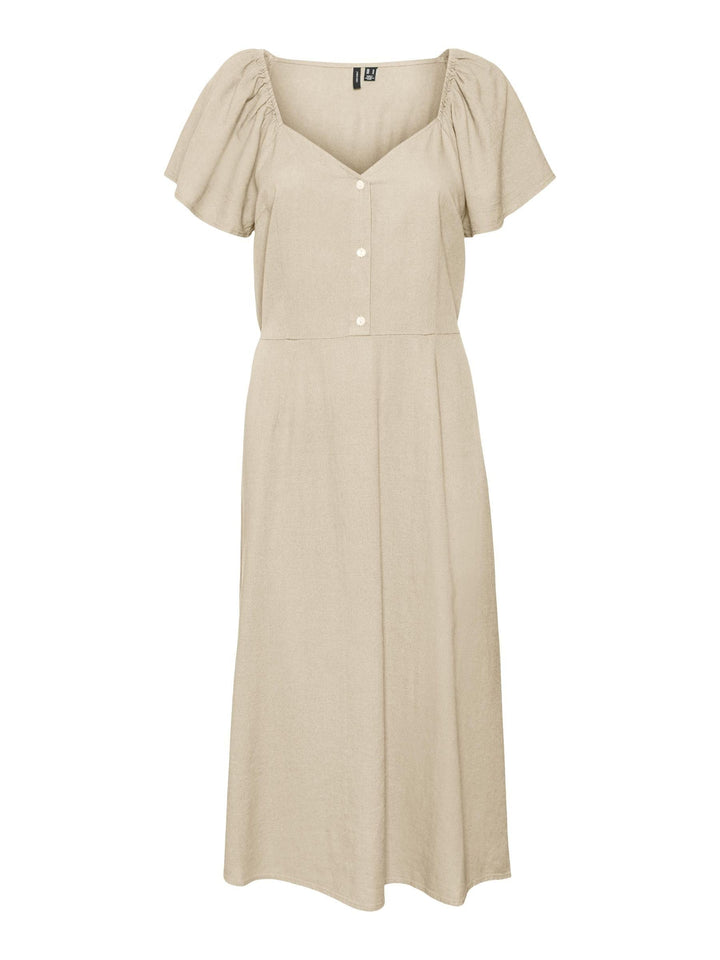 VERO MODA Female Kleid VMMYMILO Midikleid L Irish Cream, L Irish Cream